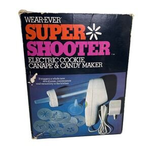 Wear-Ever Super Shooter Electric Cookie Canape Candy Maker Vintage PS-7254 White